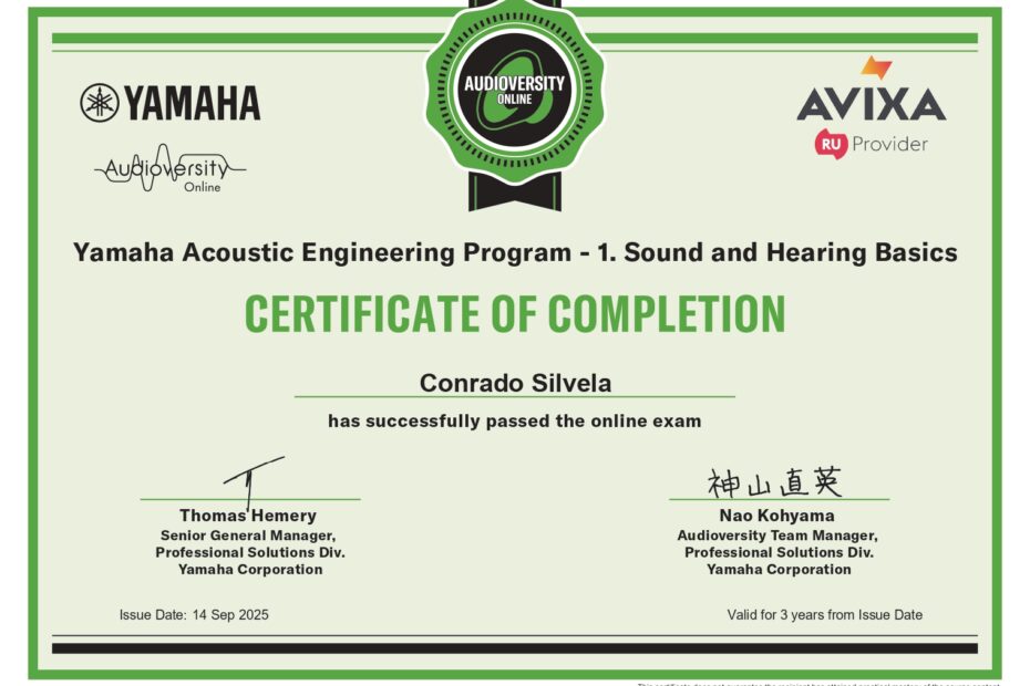 Yamaha Acoustic Engineering Program - 1. Sound and Hearing Basics