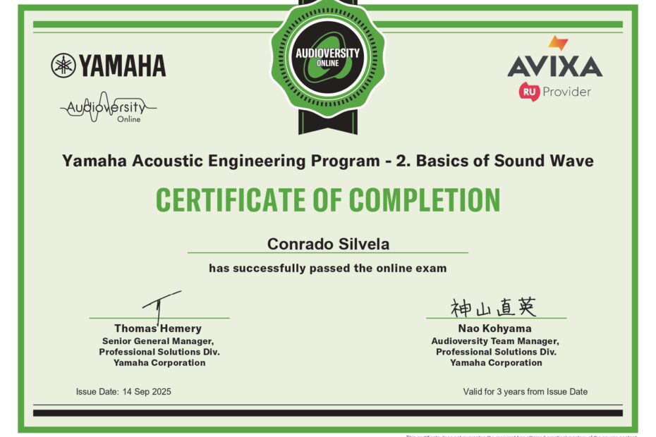 certificate-yamaha-acoustic-engineering-program-2-basics-of-sound-wave-conrado-silvela