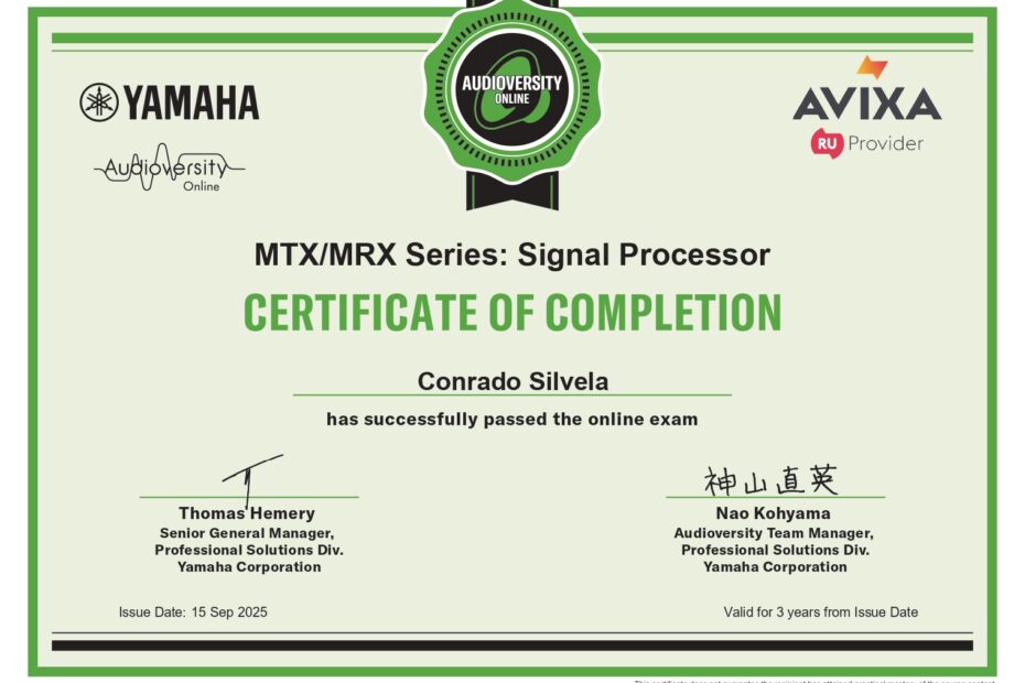 Yamaha MTX/MRX Series Signal Processor